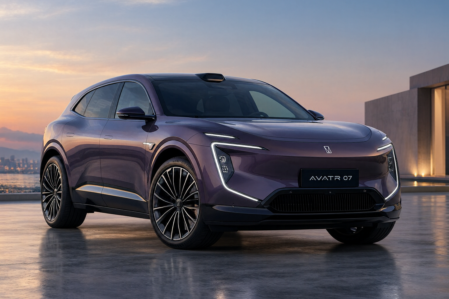 AVATR 07 electric SUV showcasing its futuristic exterior design and modern styling.