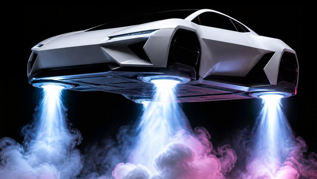 Tesla Roadster flying car concept inspired by the upcoming electric sports car